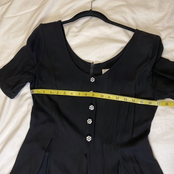 EXPO Wide Leg Romper Black with Jewel Buttons size 6 - Picture 7 of 10